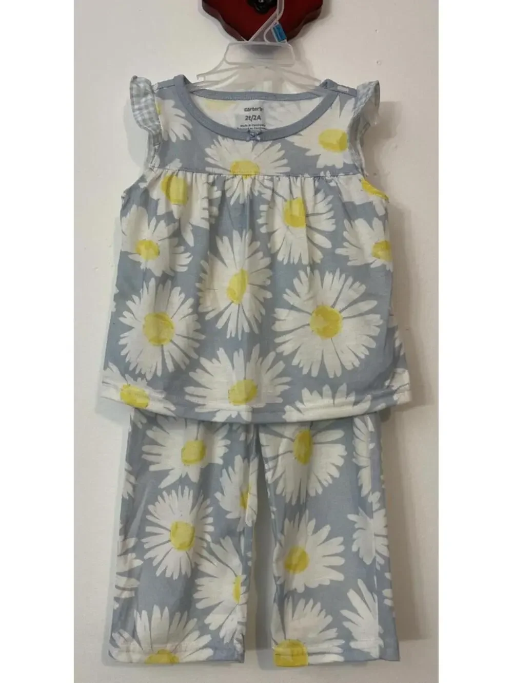Carters Girls 2t Blue Floral Lightweight Sleeveless/Pant Pajama Set! A6840r
